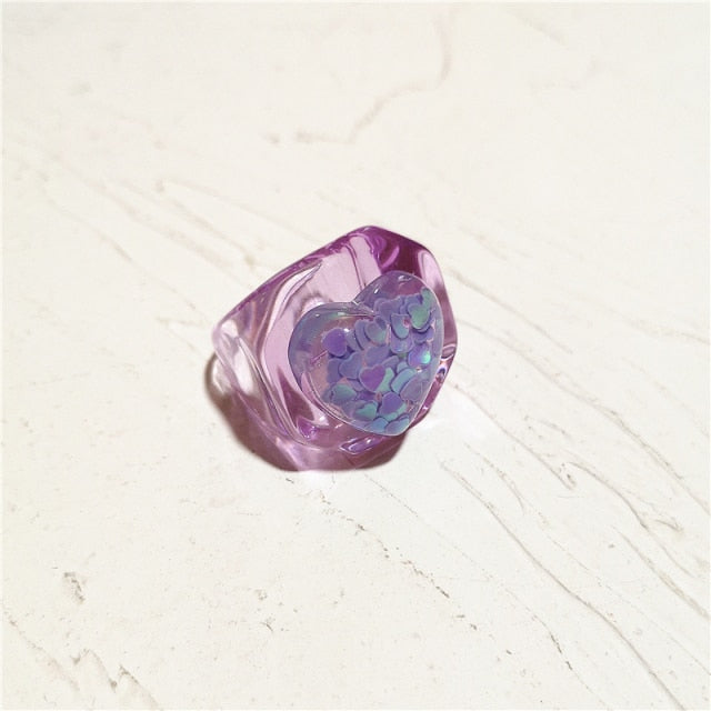 Resin Rainbow Ring