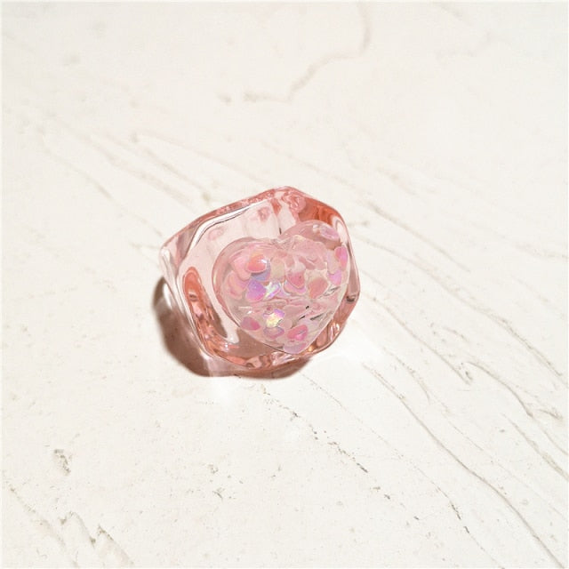 Resin Rainbow Ring