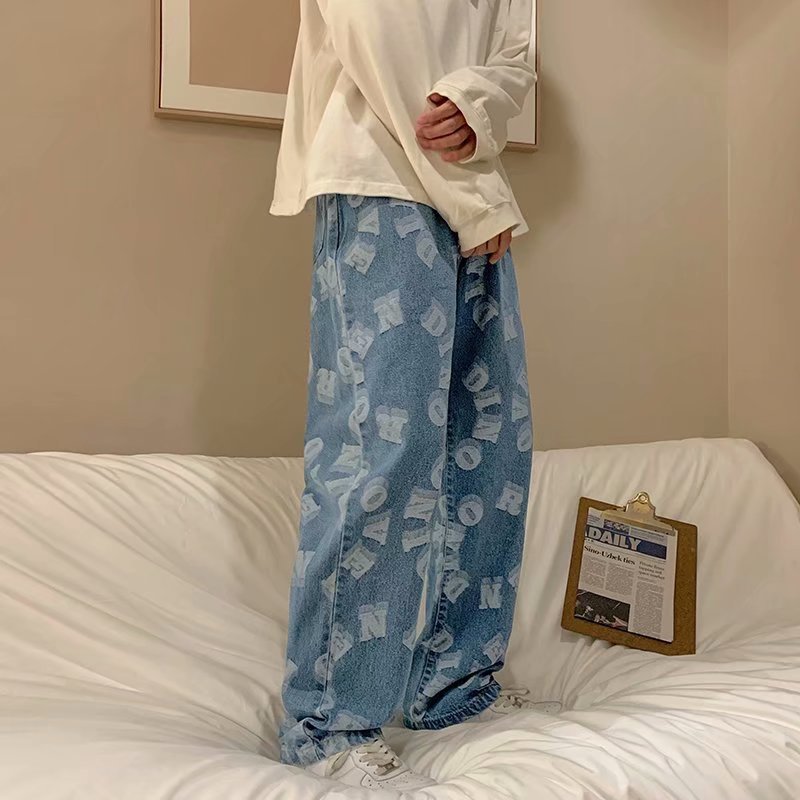 Bleached Alphabet Jeans