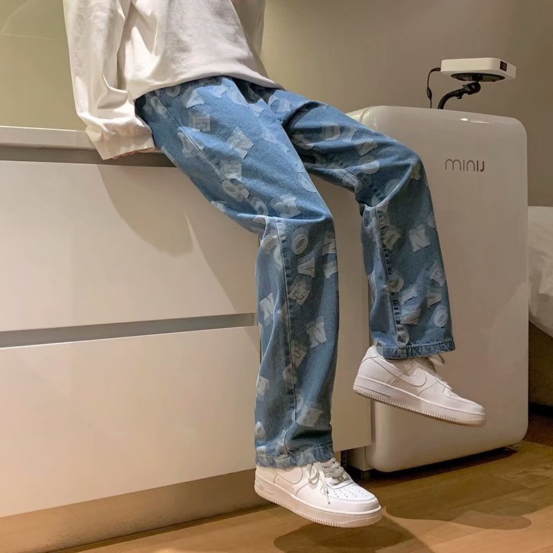 Bleached Alphabet Jeans