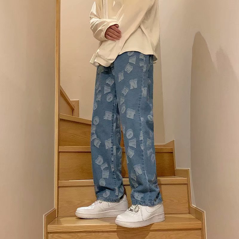 Bleached Alphabet Jeans