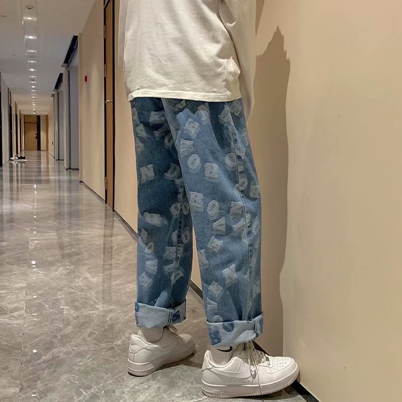 Bleached Alphabet Jeans