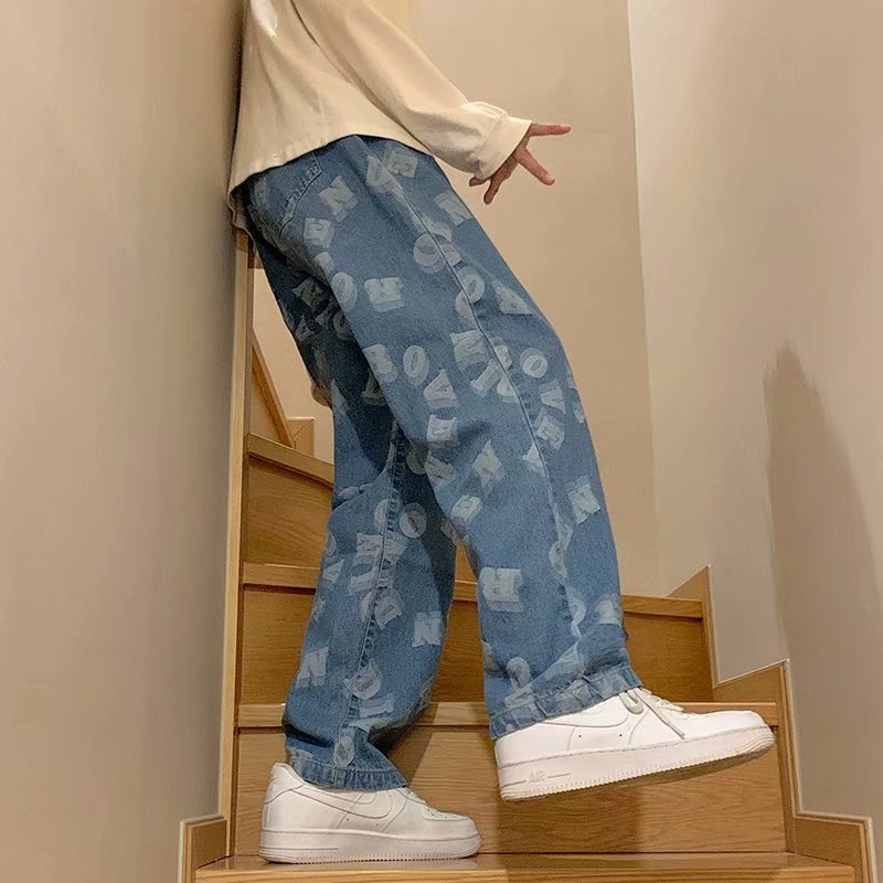 Bleached Alphabet Jeans