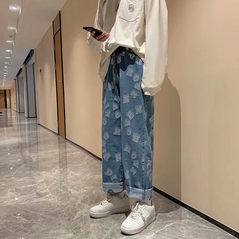 Bleached Alphabet Jeans