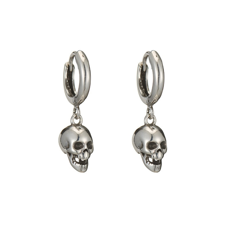 Sterling Silver Skull Earrings