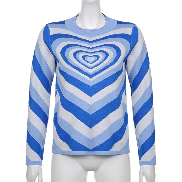 Knitted Powerpuff Heart Sweater