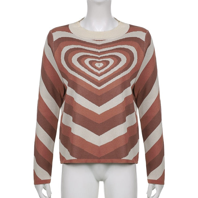 Knitted Powerpuff Heart Sweater