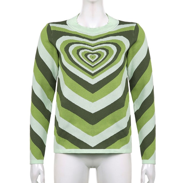 Knitted Powerpuff Heart Sweater