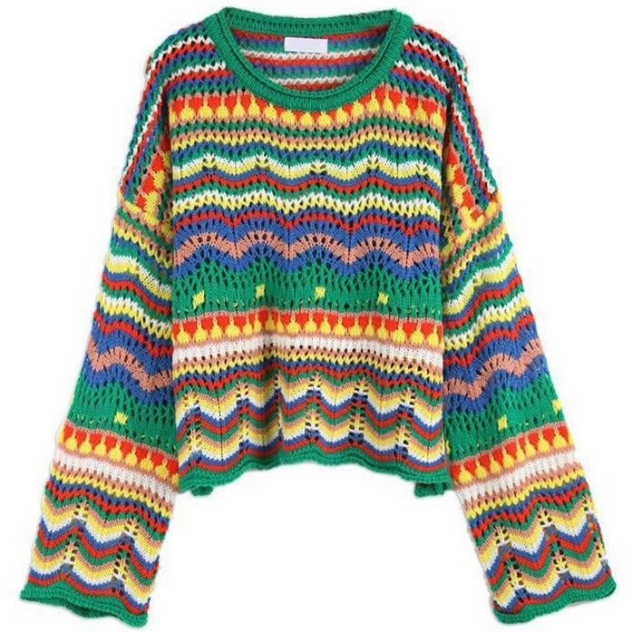 Knitted Floral Sweater