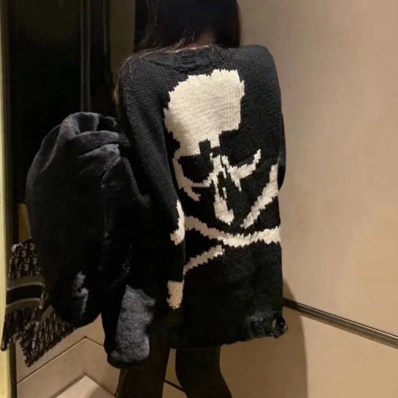 Knitted Skull Sweater