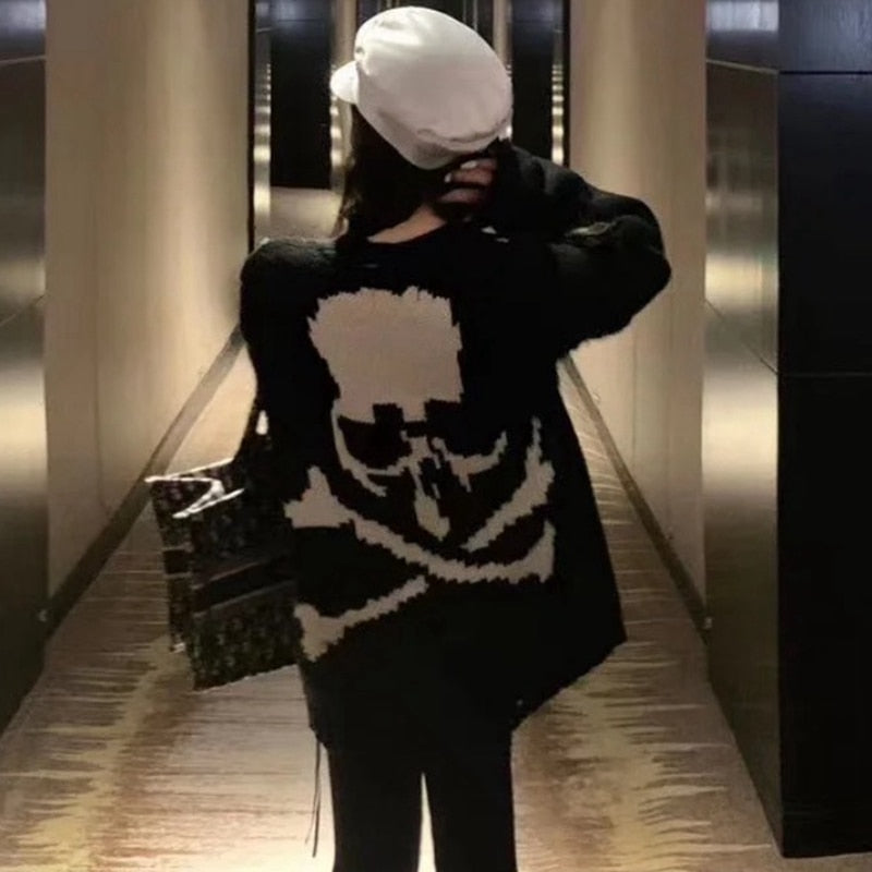 Knitted Skull Sweater