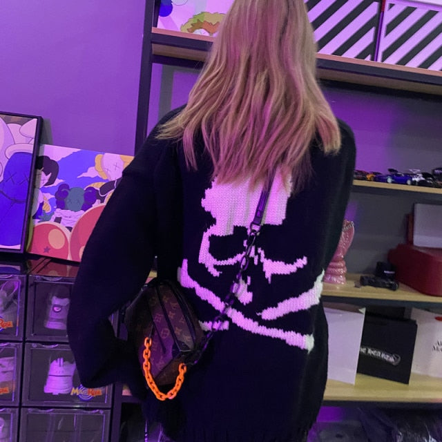 Knitted Skull Sweater