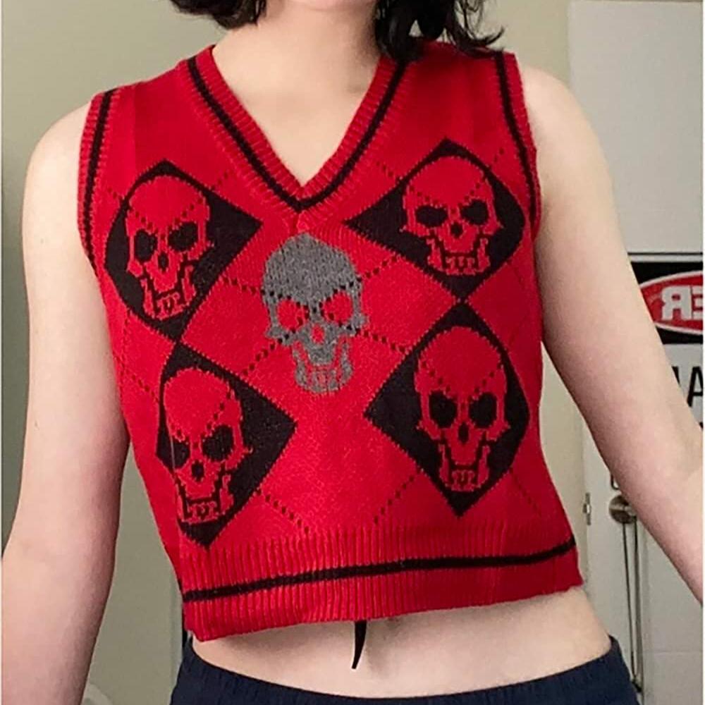 Skull Knit Vest