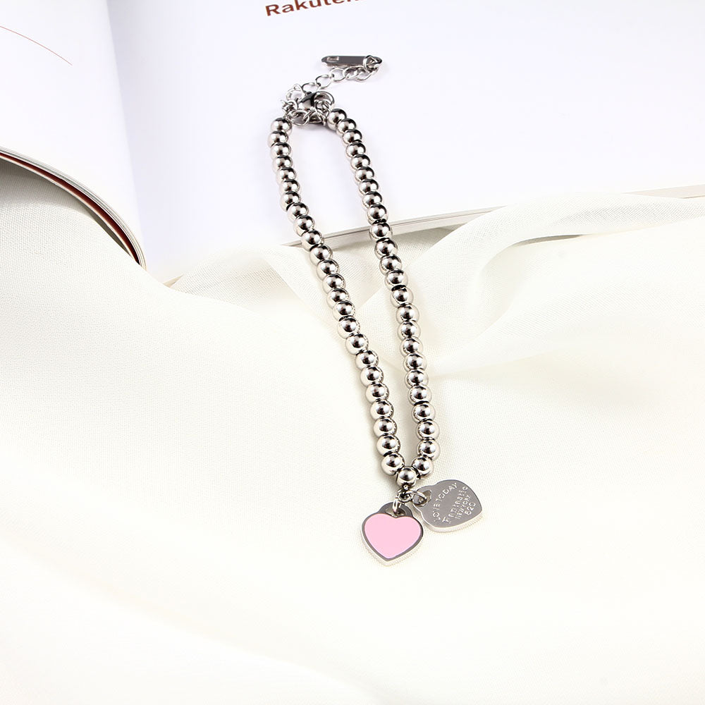 Heart Locket Ball Chain Bracelet