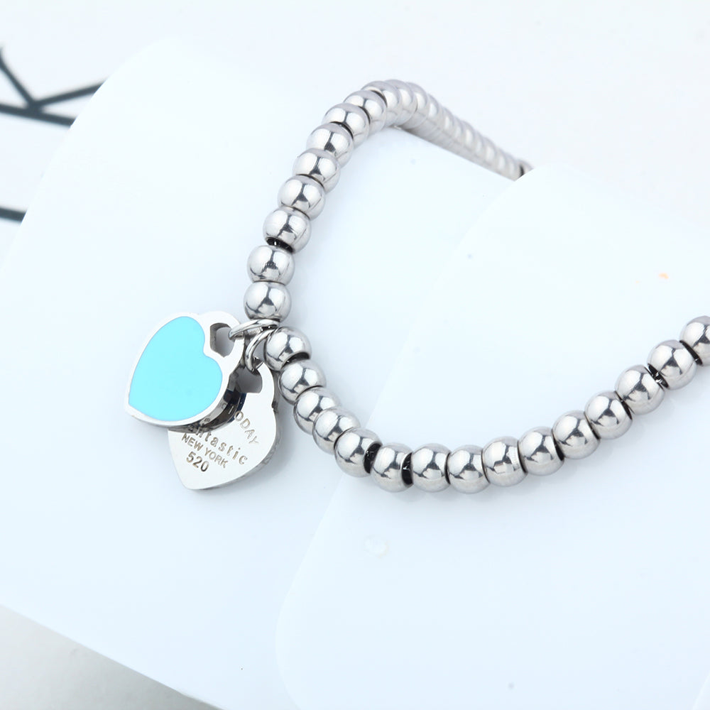 Heart Locket Ball Chain Bracelet