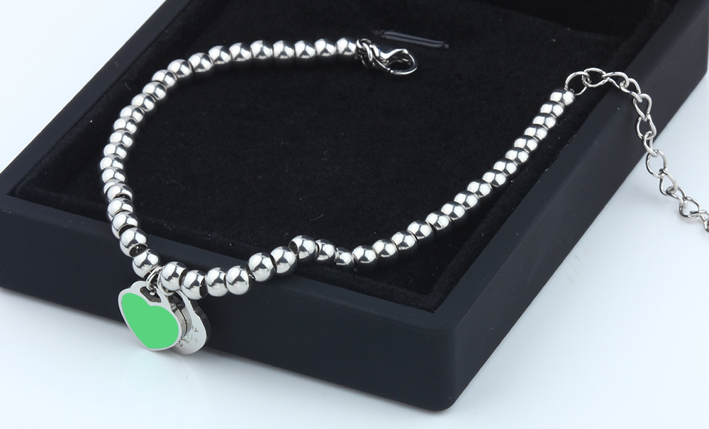 Heart Locket Ball Chain Bracelet