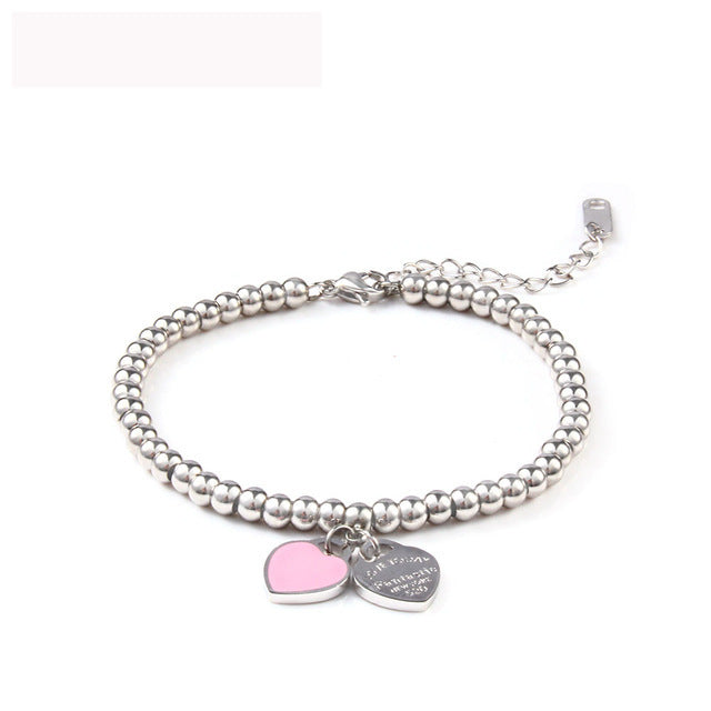 Heart Locket Ball Chain Bracelet