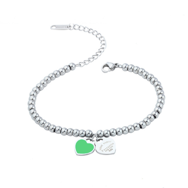 Heart Locket Ball Chain Bracelet