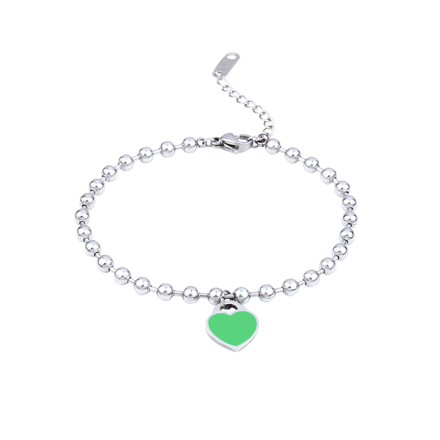 Heart Locket Ball Chain Bracelet