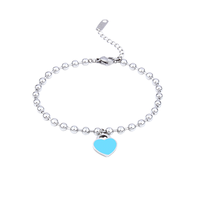 Heart Locket Ball Chain Bracelet