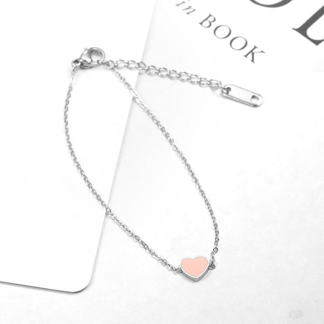 Heart Locket Ball Chain Bracelet