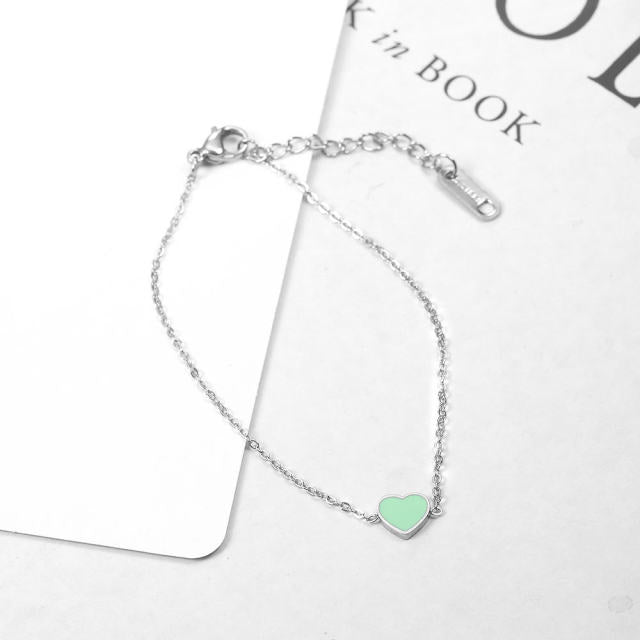 Heart Locket Ball Chain Bracelet