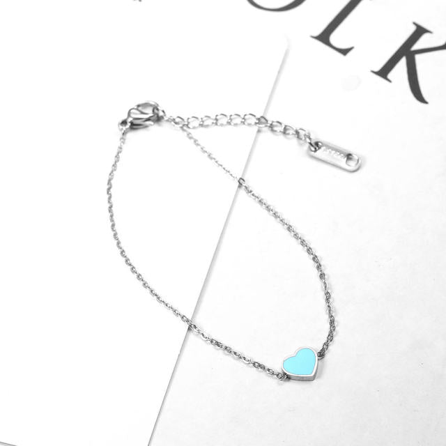 Heart Locket Ball Chain Bracelet