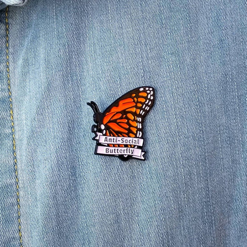 "Antisocial Butterfly" Pin