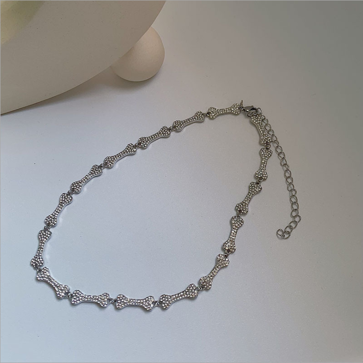 CZ Diamond Bone Necklace