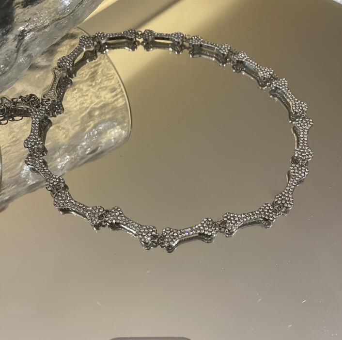 CZ Diamond Bone Necklace