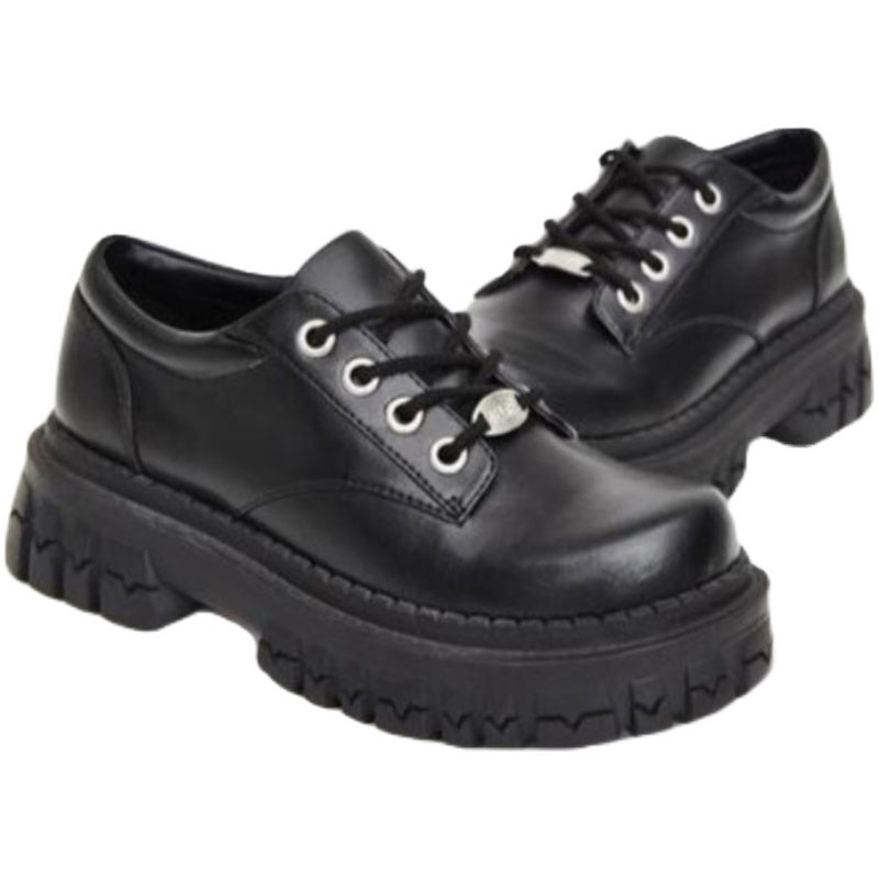 Black Leather Low Boots
