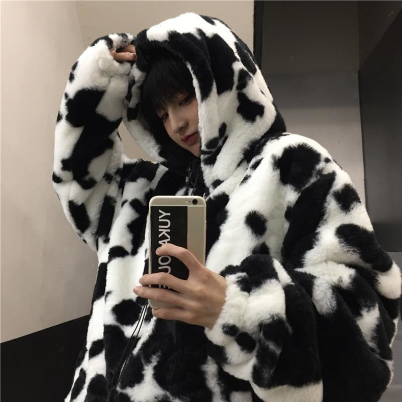 Furry Rorschach Zip Up Hoodie