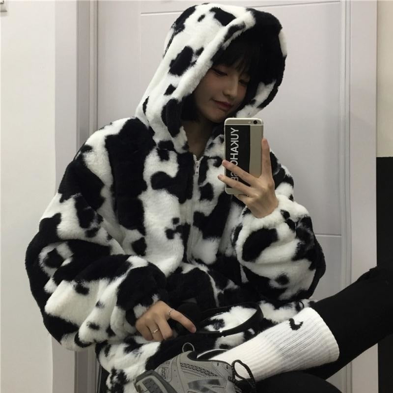 Furry Rorschach Zip Up Hoodie