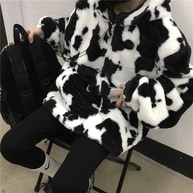 Furry Rorschach Zip Up Hoodie