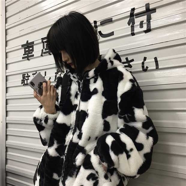 Furry Rorschach Zip Up Hoodie