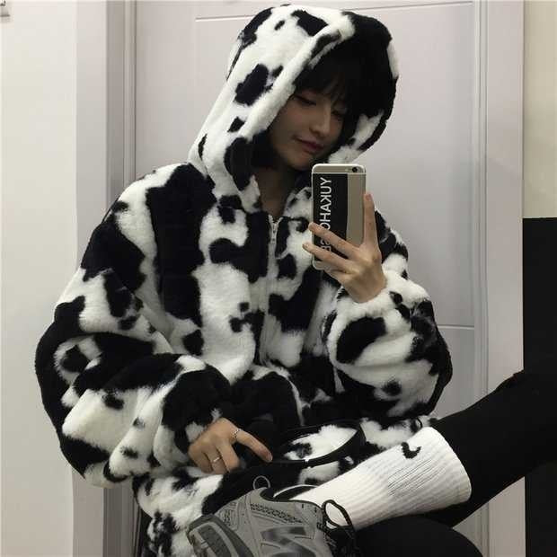 Furry Rorschach Zip Up Hoodie