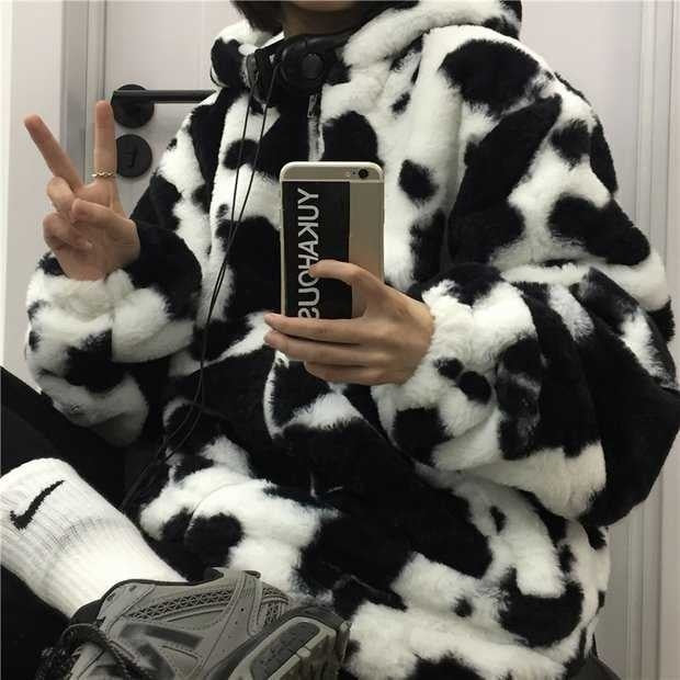 Furry Rorschach Zip Up Hoodie