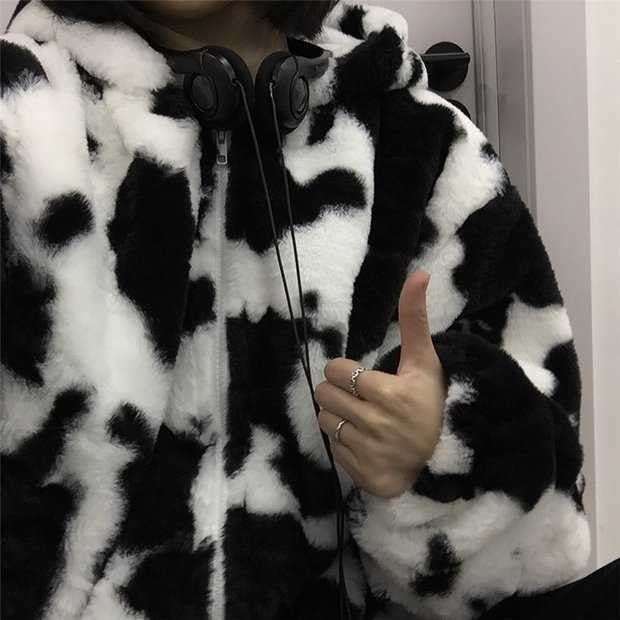 Furry Rorschach Zip Up Hoodie