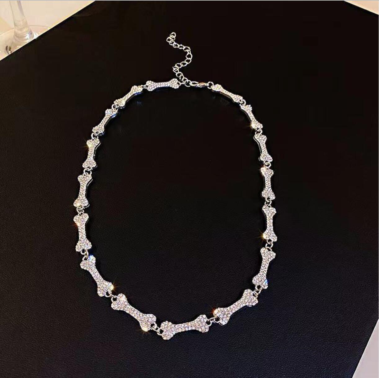 CZ Diamond Bone Necklace