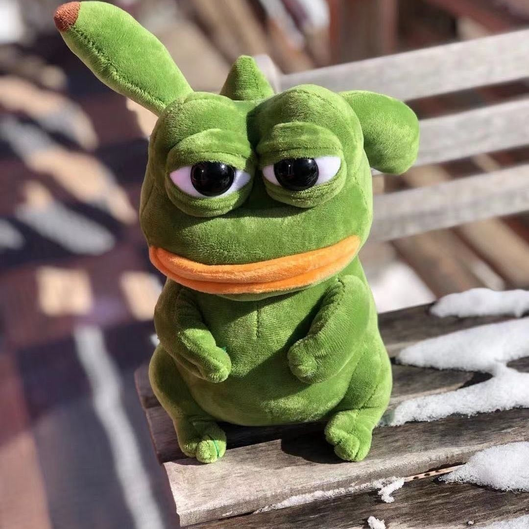 Pepe The Frog Pikachu Plushie Toy