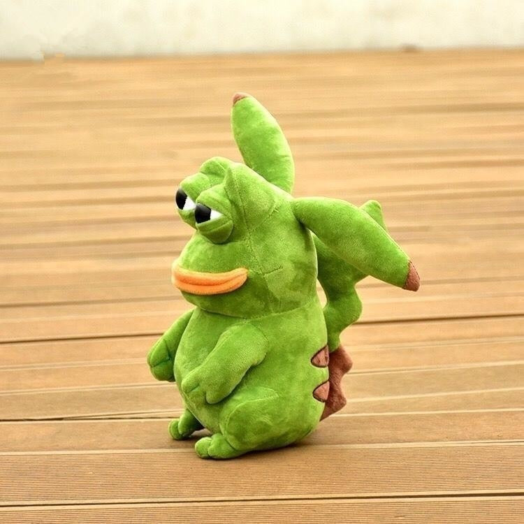 Pepe The Frog Pikachu Plushie Toy
