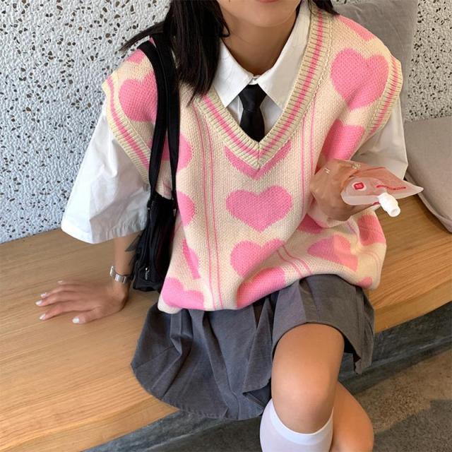 Heart Vest & Cardigan