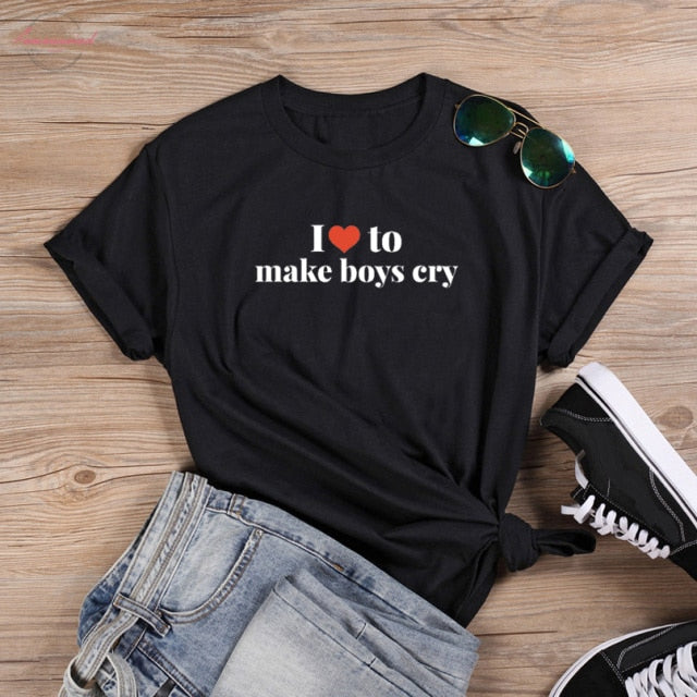 "I Love To Make Boys Cry" Tee