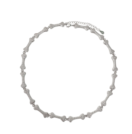 CZ Diamond Bone Necklace