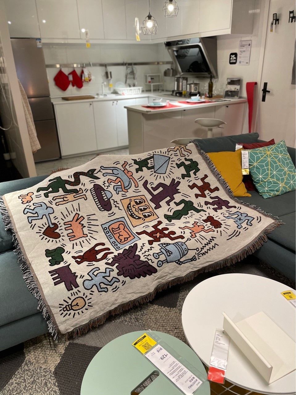 Keith Haring Throw Blanket