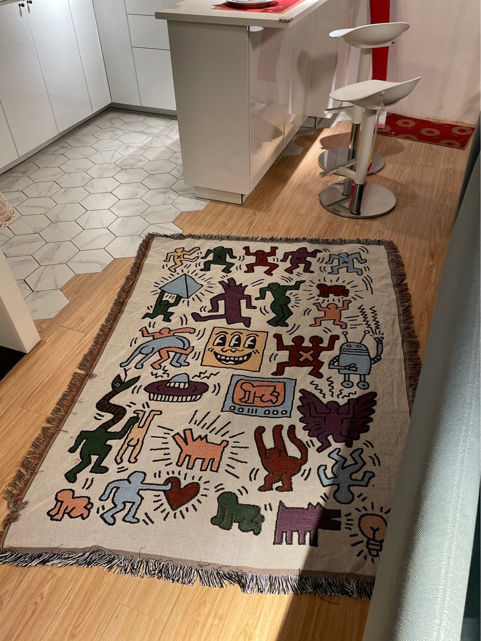 Keith Haring Throw Blanket