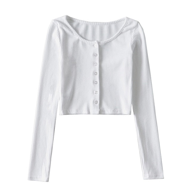 Ribbed Button Up Sweater