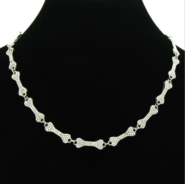 CZ Diamond Bone Necklace