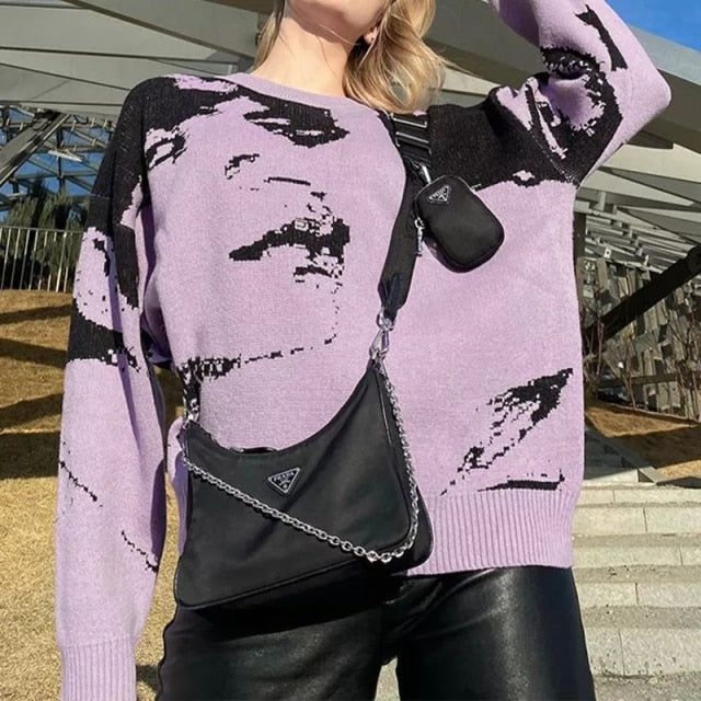 Mick Jagger Oversized Knit Sweater