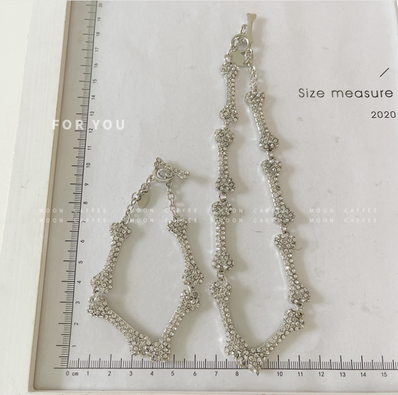 CZ Diamond Bone Necklace